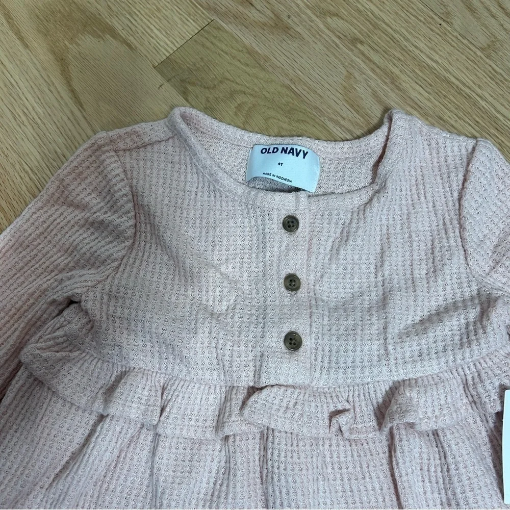 Old Navy Pink Thermal Knit Dress NWT 4T Girls Toddler Kids
